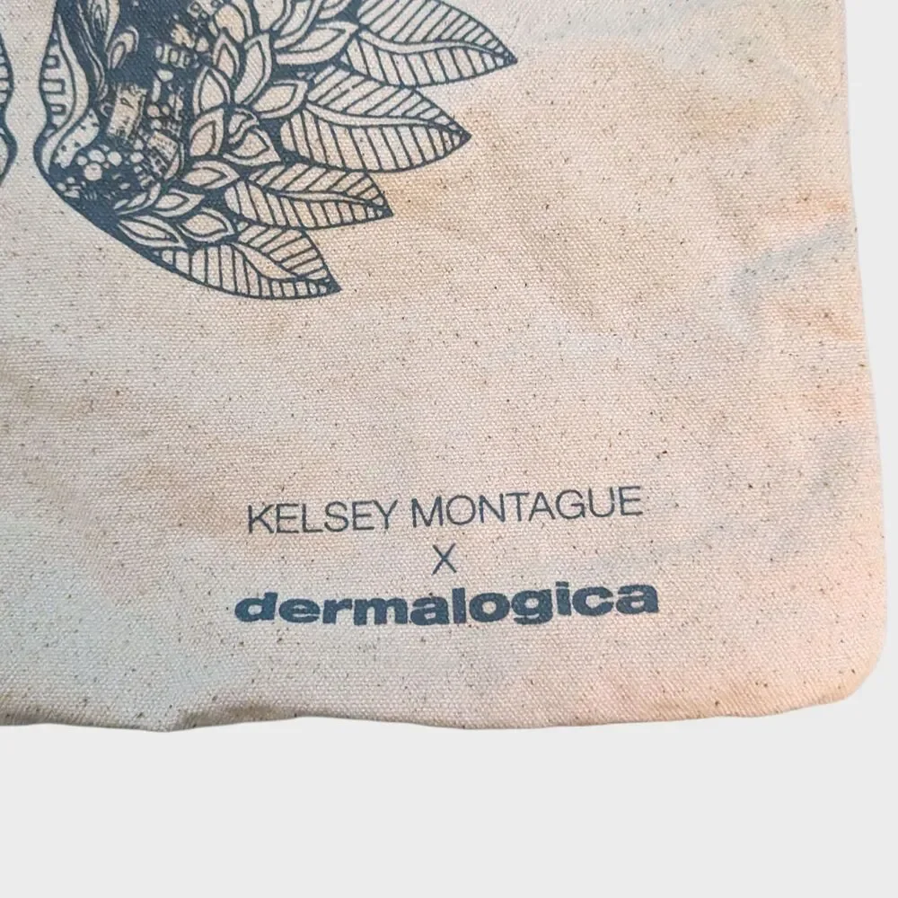 Kelsey Montague x Dermalogica Canvas Tote Bag Angel Wings 2019 Limited Edition